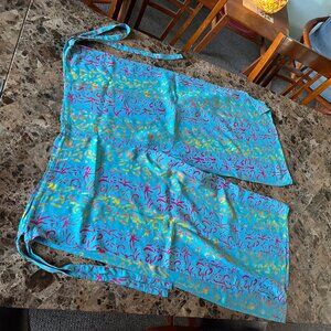 Sky Blue Wide Leg Rayon Wrap Around Pants One Size Fits Most